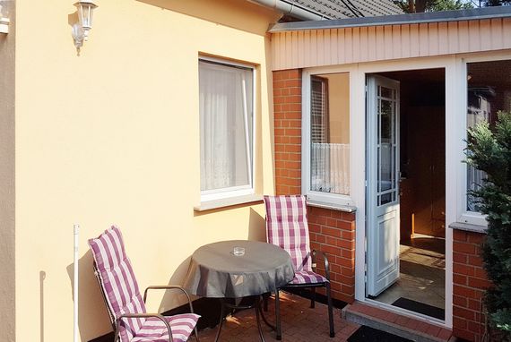 Terrasse Ferienwohnung Achtern Hafen